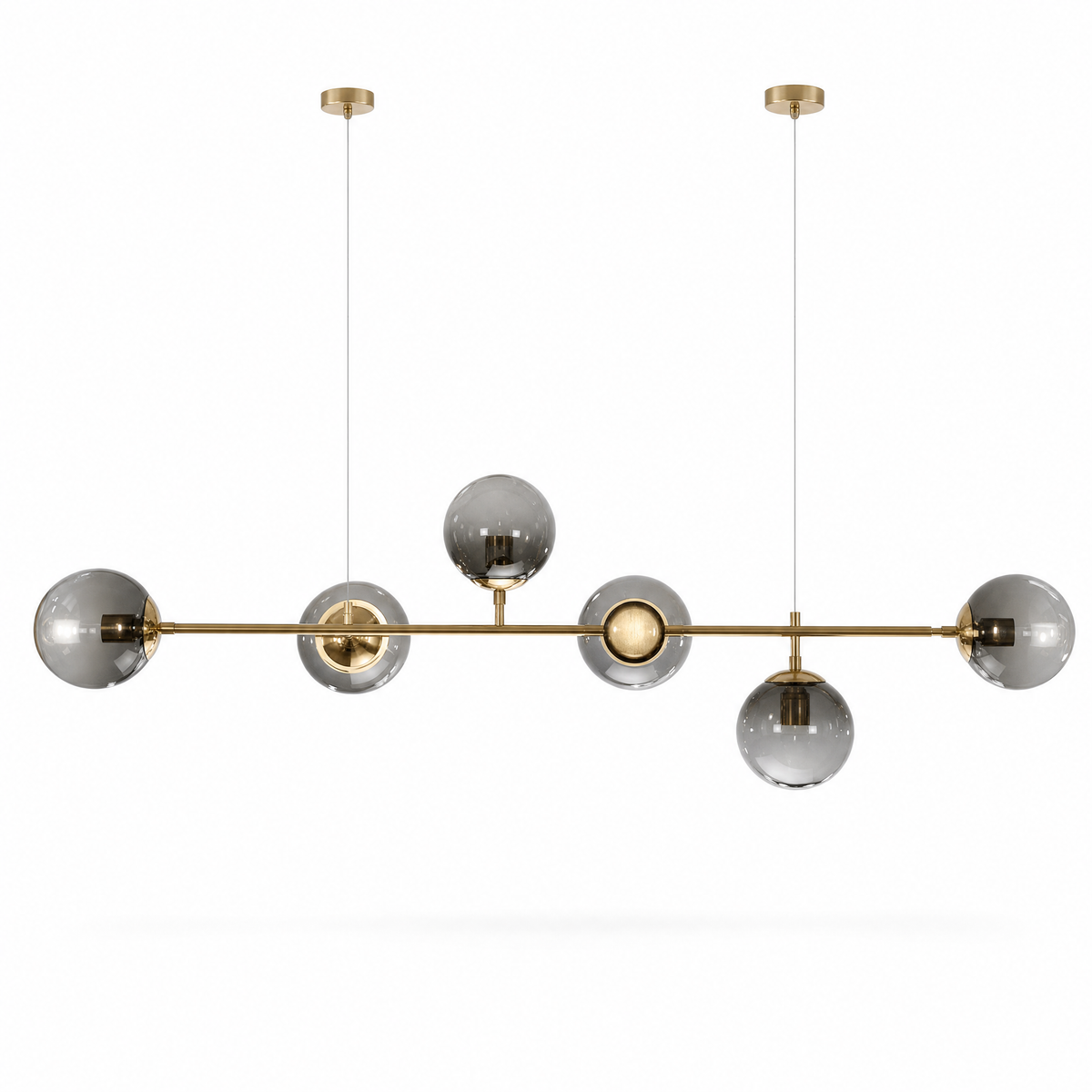 Costellazione Glass Globe Pendant Multi-Orb Linear Chandelier