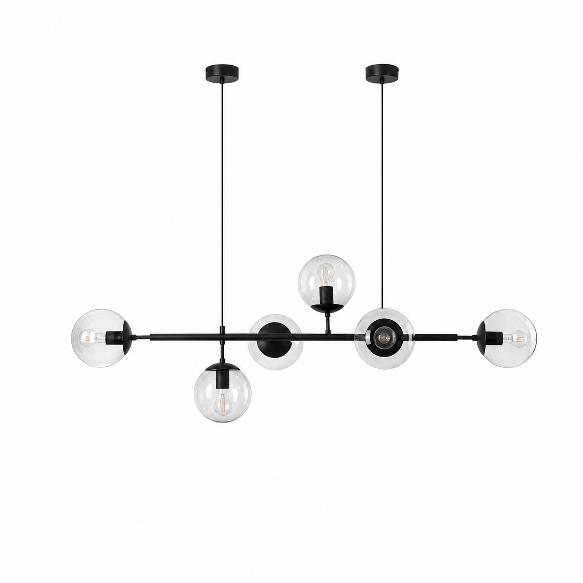 Costellazione Glass Globe Pendant Multi-Orb Linear Chandelier