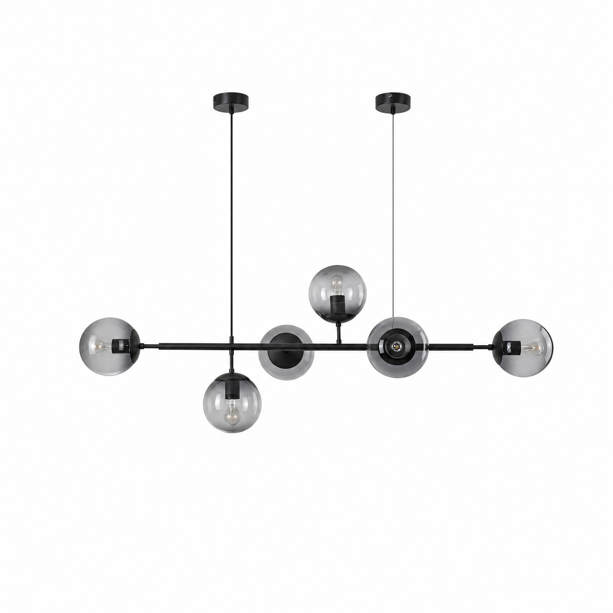 Costellazione Glass Globe Pendant Multi-Orb Linear Chandelier
