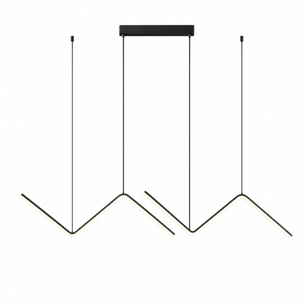 Lampo Linear LED Pendant Light Sculptural Zigzag Dining Bar