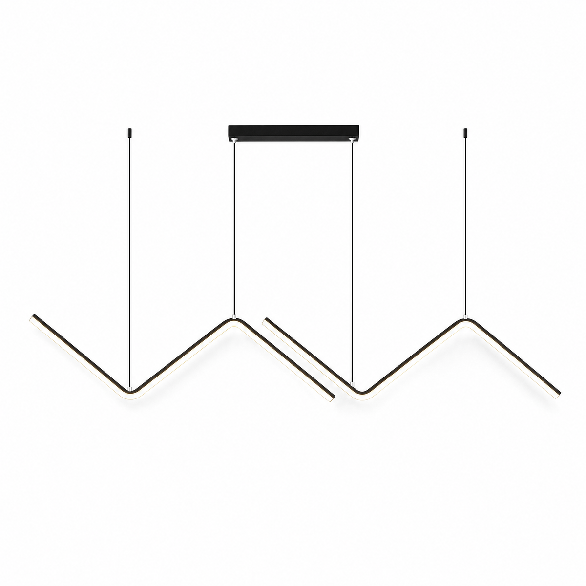 Lampo Linear LED Pendant Light Sculptural Zigzag Dining Bar