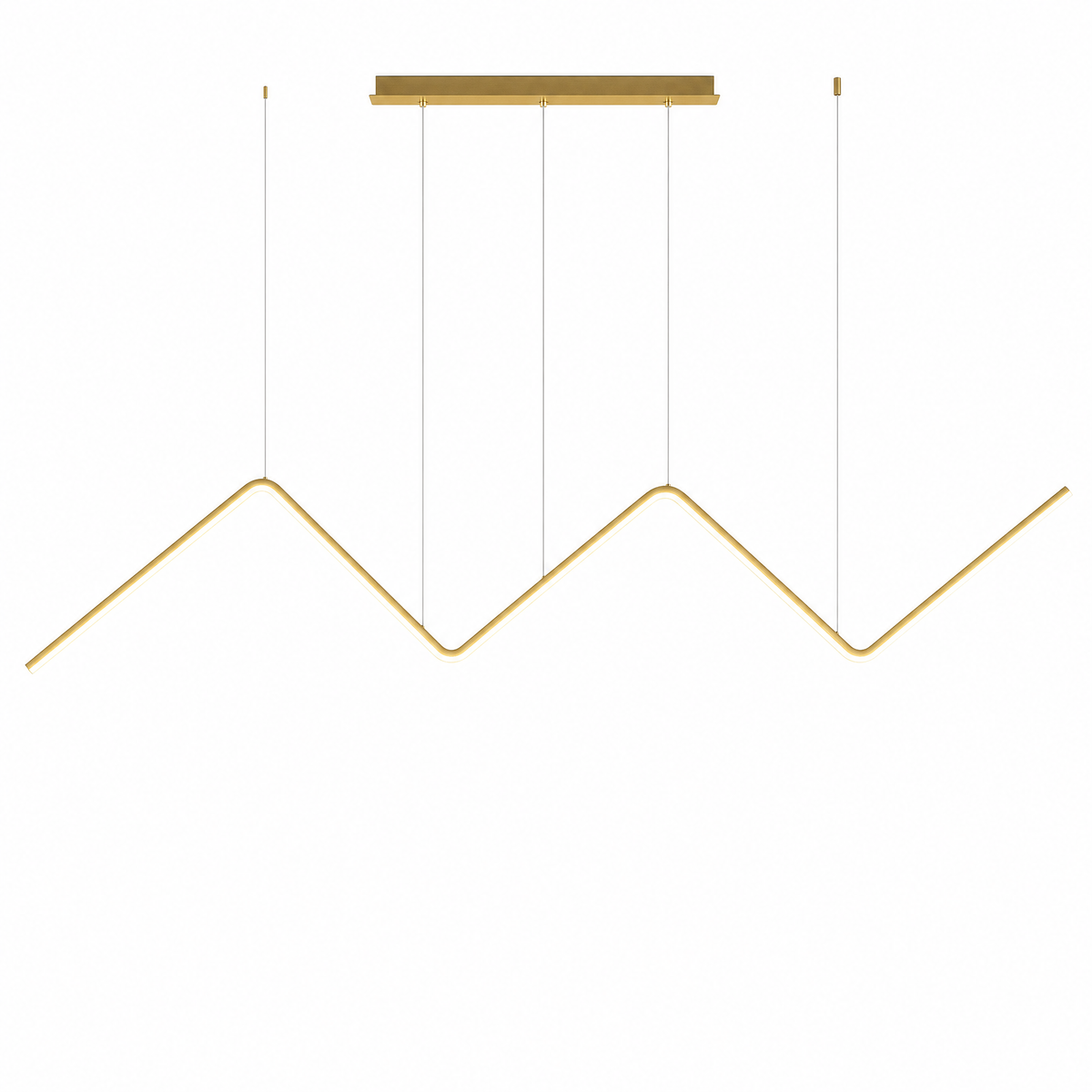 Lampo Linear LED Pendant Light Sculptural Zigzag Dining Bar