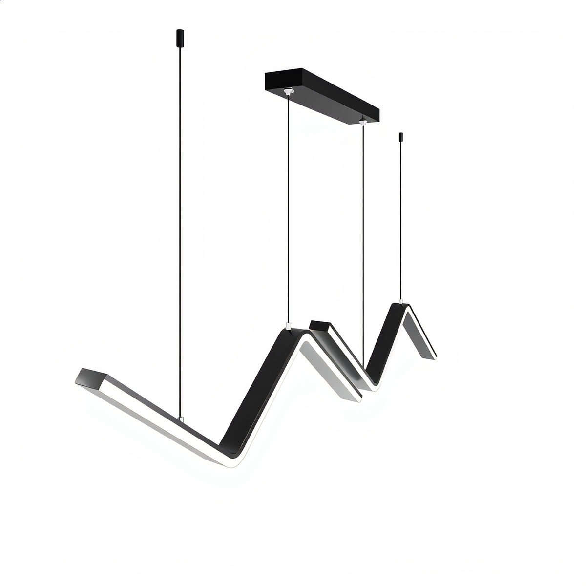 Lampo Linear LED Pendant Light Sculptural Zigzag Dining Bar