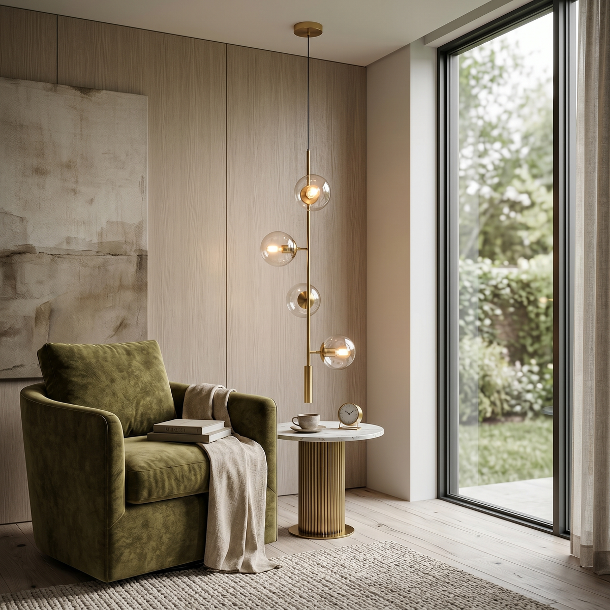Costellazione Glass Globe Pendant Multi-Orb Linear Chandelier