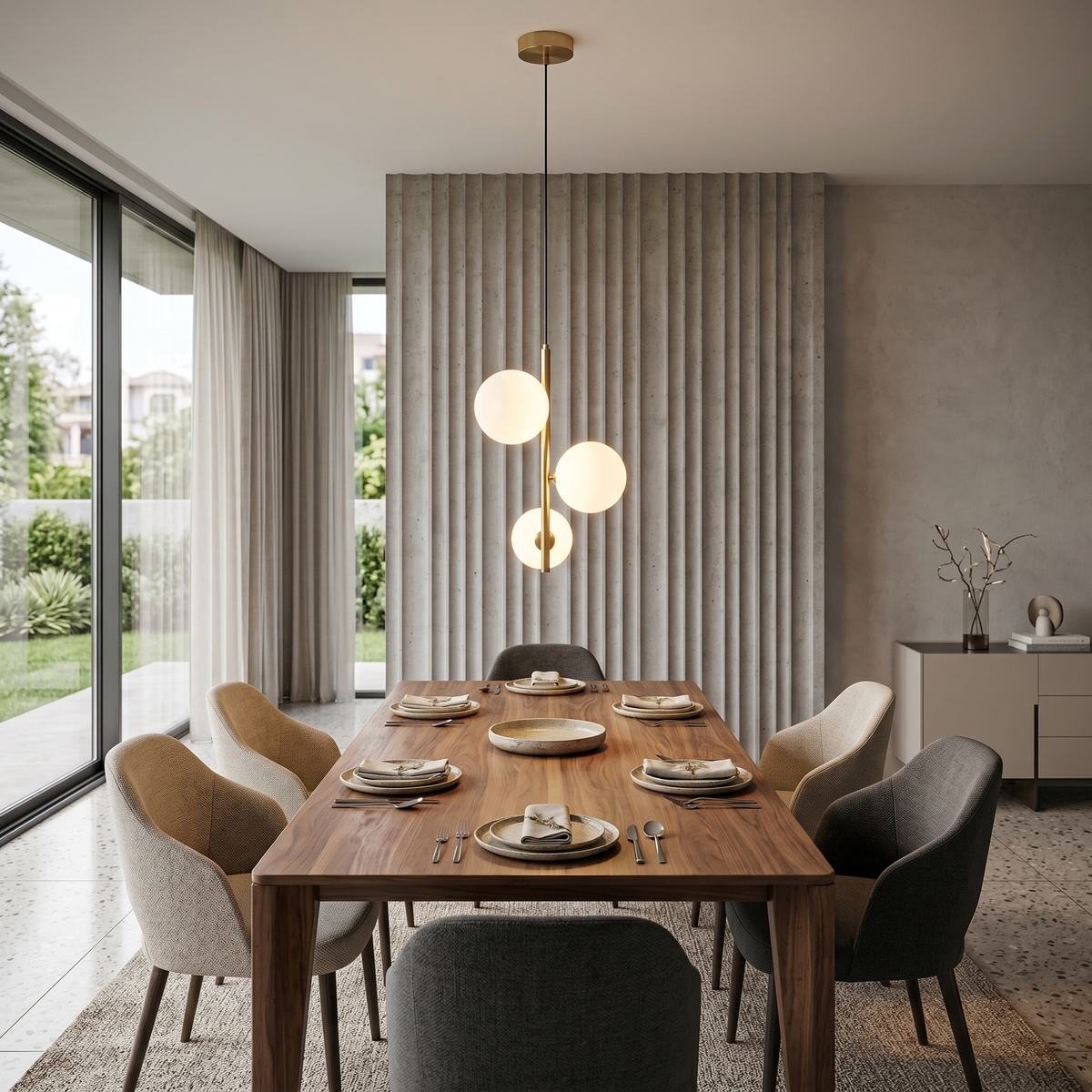 Perla Opal Globe Pendant Multi-Sphere Dimmable Ceiling Light