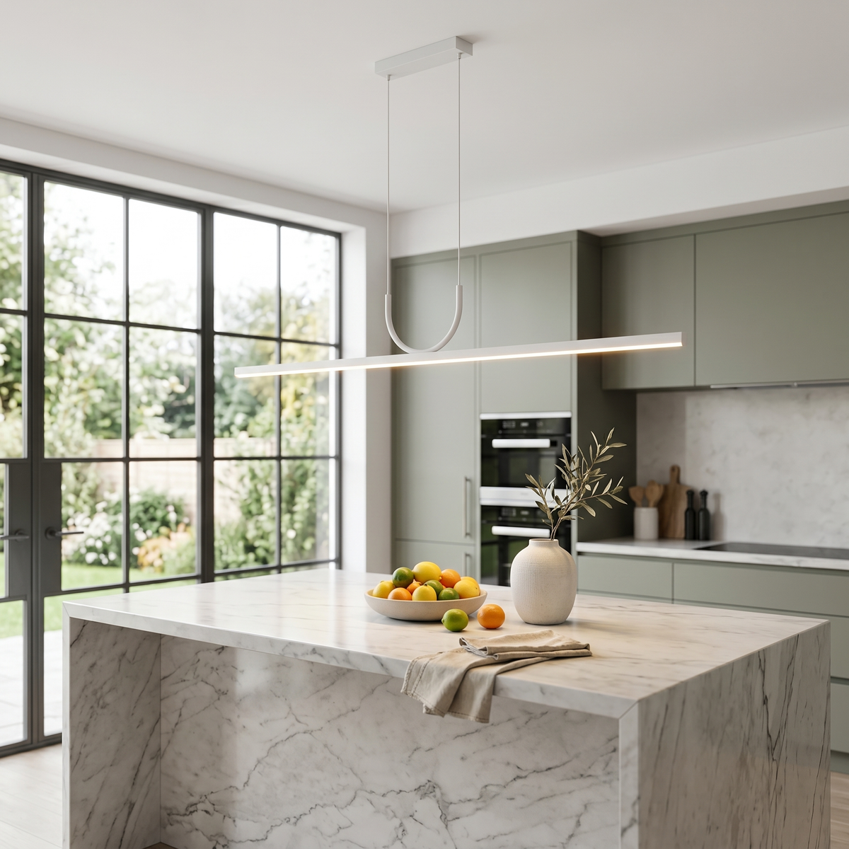 Orizzonte Linear LED Pendant Dimmable Kitchen Island Bar Light